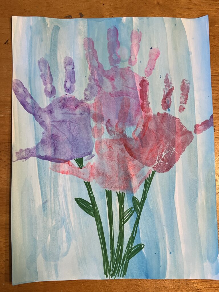 Handprint flowers